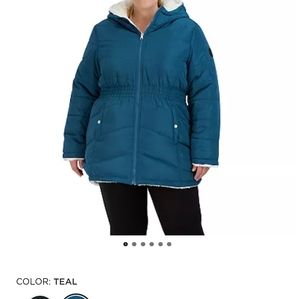 Plus Size madden girl Sherpa Reversible Anorak Jacket 2x